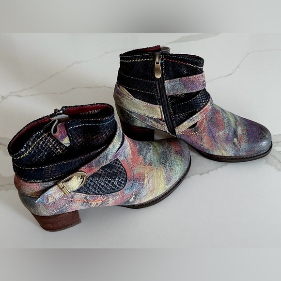 Spring Step L’ Artiste Shazam Multicolored Booties Size 36 US 5.5-6 - Picture 5 of 11